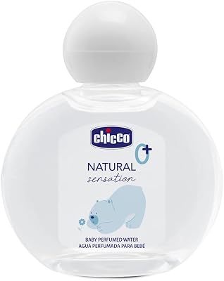 Chicco água perfumada sensação natural, fragrância fresca e delicada, colônia sem álcool para bebês e recém-nascidos, recipiente de vidro, 100 ml