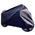 Tokept All-Weather Motorcycle Cover-Heavy Duty Extra Large Black for 104 Inch Motorcycles Like Honda, Yamaha, Suzuki, Harley. Keeps Your Bike Dry and Protected Year Round