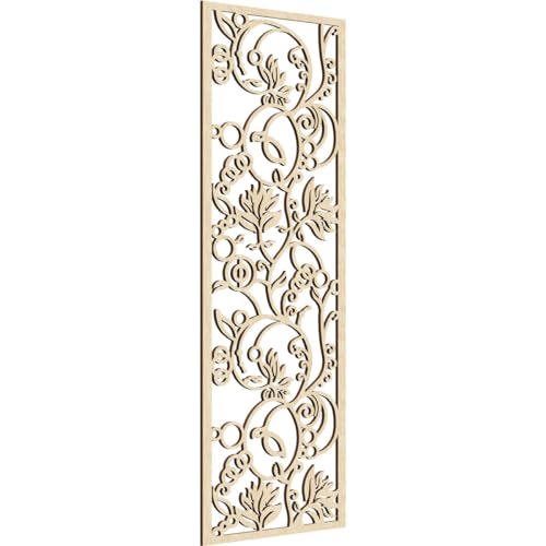 Caspian Decorative Pierced Fretwork Wood Wall Panels, 27 3/8"W x 69 3/8"H x 3/8…