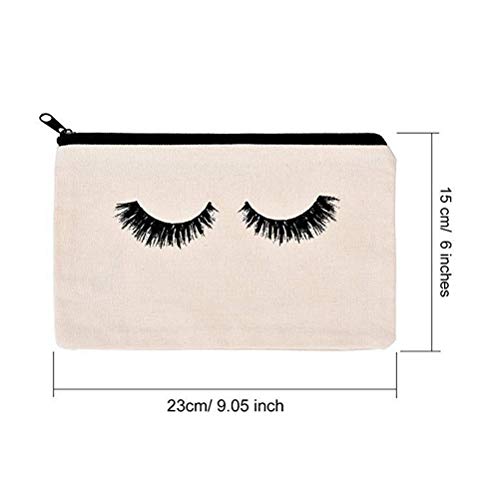 Yarachel Eyelash Makeup Bags - 12 Pieces Cosmetic Bags Travel Make up Pouches with Zipper for Women and Girls (12 Pieces, White,Beige and Pink) 2 Yarachel Eyelash Makeup Bags - 12 Pieces Cosmetic Bags Travel Make up Pouches with Zipper for Women and Girls (12 Pieces, White,Beige and Pink)