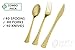 Gold Plastic Silverware Set | Assorted Solid Plastic Cutlery Disposable Flatware | Perfect for Weddings, Dining and Parties | Includes 80 Forks, 40 Spoons & 40 Knives | 160 Count