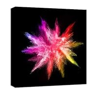 Canvas Wall Art Colorful Powder Canvas Prints Home Artwork Decoration for Living Room,Bedroom - 12x12 inches