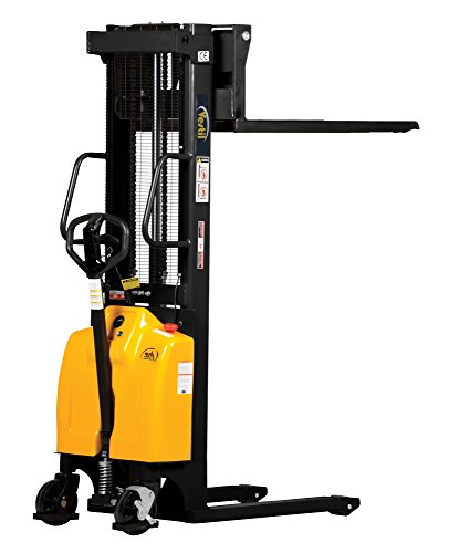 Vestil SE/HP-63 Hand Pump Powered Stacker, 63" Maximum Height, Yellow
