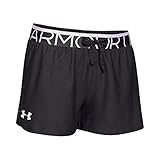 Under Armour Girls' Play Up, Black/White, Youth Large