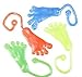 Bulk Toys - Party Favors - 60 Pc Wacky Fun Stretchy Sticky Fingers Toy Assortment Includes; Large Glitter Sticky Hands, 12 Sticky Feet, Wall Climbing Men, & Sticky Lizards, Stocking Stuffers