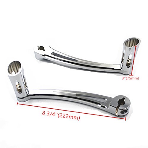 2X Chrome CNC Heel Toe Shift Lever W/Shifter Peg For Harley Electra Glide Fatboy Softail FLHR FLHX Motorcycle