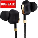 Premium Dual Driver Earbuds - Heavy Bass Earbuds w/ Mic - In Ear Headphones with 3.5mm Portable Bluetooth Receiver Headphones - Gaming Earbuds with Extension Cord 4-feet - Wired Earbuds for Men Women