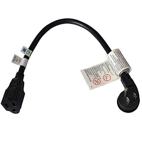 FIRMERST 1875W Flat Plug Extension Cord Black 2 feet, 15A 14 AWG, UL