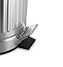 AMG and Enchante Accessories, Round Waste Bin, 5L Garbage Trash Can with Step Foot Pedal, WB07V GAL, Galvanized Steel