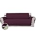 Easy-Going Reversible Couch Cover for 3 Cushion Couch Sofa Cover for Dogs Water Resistant Furniture Protector Cover with Foam Sticks Elastic Straps for Pet Cat (Sofa, Wine/Beige)