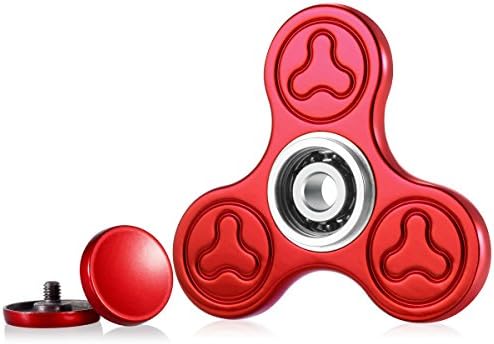 LiDiVi Zinc Alloy Fidget Spinner Toy, EDC Hand Spinner Focus Anti-Anxiety Fidget 360 Metal Toys for Relieving ADHD, ADD, Anxiety, Stress and Boredom (Full Red)