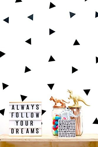 Mimosa Black Triangle Wall Stickers | 1.8” (4.58cm) Set of 96 (Black)