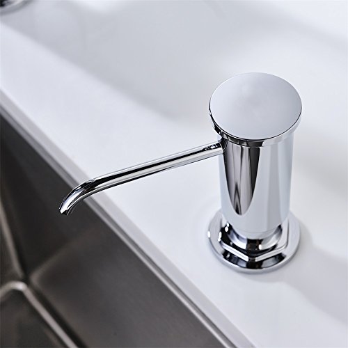 Chrome Sink Soap Dispenser with Lead Free ABS Plastic Pump, Delle Rosa PET Bottle and Brass Sprayer Soap Pump