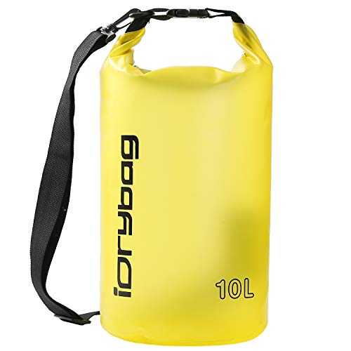 IDRYBAG Clear Waterproof Dry Bag Floating 2L/5L/10L, Lightweight Dry Bag Water Sports, Roll Top Keeps Gear Dry for Kayaking, Fishing, Boating, Canoeing, Hiking, Camping, Rafting, Beach