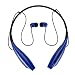 WONFAST® Wireless Bluetooth Music Stereo Universal Headset Headphone Vibration Neckband Style for iPhone iPad Samsung-Darkblue