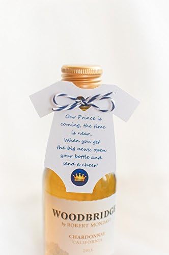 10 tags ~ Our Prince is coming ~ Baby Onesie Gift Tags ~ Baby Shower Party Favor ~ TAG ONLY ~ 2 1/2"