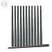 Hyoola 12 Pack Tall Taper Candles - 12 Inch Dark Grey Dripless, Unscented Dinner Candle - Paraffin Wax with Cotton Wicks - 10 Hour Burn Time