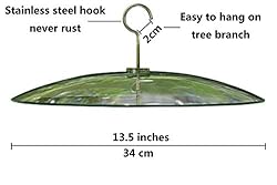 13 1/2 Inch Clear Glass Two-Way Squirrel Baffle and