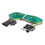 CURT 58051 Vehicle-Side and Trailer-Side 4-Way Trailer Wiring Harness with 72-Inch Wires, 4-Pin Trailer Wiring