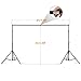 Amzdeal Photography Backdrop Stand Kit Adjustable Photo Studio Background for Video Photoshoot Portrait Non Woven White Black Green Backdrops with Carry Bag