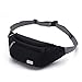 TINYAT Large Fanny Pack Travel Waist Bag Lightweight for Men&Women with Adjustable Strap T206 Black
