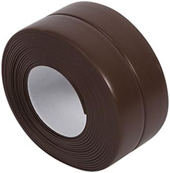 Gloryhonor 3.2m Self Adhesive Bath Wall Sealing Strip Sink Basin Edge Trim Kitchen Tool - Brown 38mm