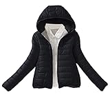 Meaneor Women's Zip Up Winter Lightweight Outwear Light Down Coat Hooded Jacket