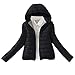 Meaneor Women's Zip Up Winter Lightweight Outwear Light Down Coat Hooded Jacket
