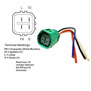Amazon.com: ALTERNATOR REGULATOR PLUG PIGTAIL (PLUG CODE ... denso alternator wiring diagram free picture 