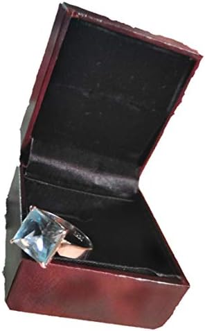 Blue Topaz 7.5 Carats Pure Silver Ring [17MM]