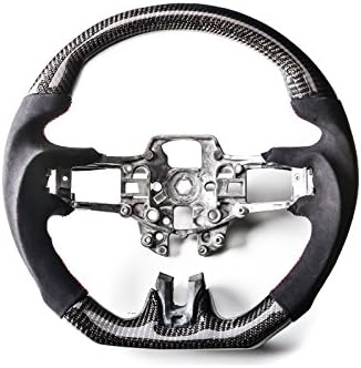 Carbon Fiber Steering Wheel w/ Alcantara for 2015-2017 Mustang EcoBoost 5.0 GT