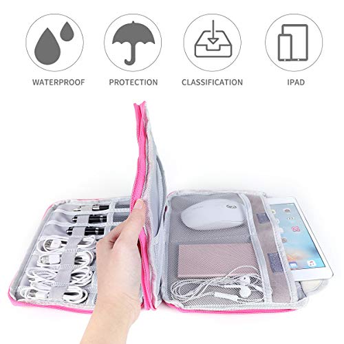 Universal Electronics Accessories Organizer, Waterproof Portable Cable Organizer Bag,Travel Gear