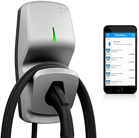 FLO Home X5 Electric Vehicle Charger Smart Outdoor/Indoor Electric Vehicle (EV) Level 2 Charging Station, 5 Year Warranty, UL & Energy-Star Certified, 30 Amp, 25 Foot Cable, Hardwired