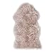 LEEVAN Fur Computer Chair Cover Faux Sheepskin Fur Rug Fluffy Chair Couch Cover Shaggy Throw White Fur are Rugs for Bedroom Sofa Living Room Floor Mat Carepet- 2 ft x 3 ft, Light Coffee