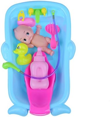 Hohosb Baby Bath Toys for Children Kids Water Toys Bathtub Cognitive Floating Toy Bathroom Game Play Set Early Educational Newborn Gift (Blue)