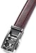Mio Marino Ratchet Click Belts for Men - Mens Comfort Genuine Leather Dress Belt - with Automatic Buckle, Enclosed in an Elegant Gift Box - Style 185 - Mahogany - Adjustable from 28