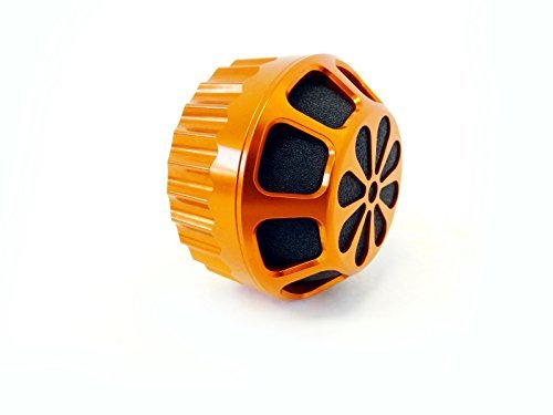 King Motor CNC Orange Aluminum Air Filter Kit Fits HPI, KIng Motor and Rovan Baja Buggies and Trucks, and most 23cc to 30.5cc 1/5 scale vehicle engines - Thumbnail 2