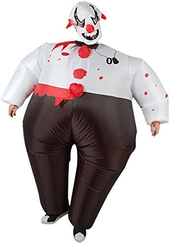 Inflatable Clown Joker Costume Halloween Funny Party Dress Up Bodysuit Cosplay Toy