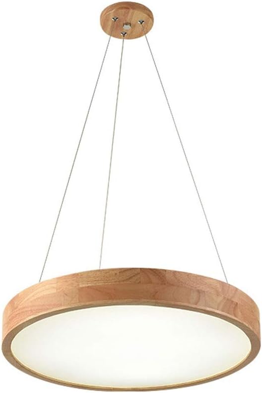 Moderner LED Pendellampe in Holz Rund Hängelampe Innenbeleuchtung