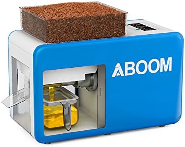 Aboom Oil Presser Cold Press <45℃ for Flax Seed, Linseed, Camellia Seed, Hemp Seed, Perilla Seed, Coconut Walnut, Almonds, Kernel, Sunflower, Hazelnut Etc Used in Kitchen & Home