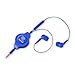 ReTrak Retractable Earbuds with In-Line Mic and iPhone Controls, Blue (ETIPHONEHFBU)