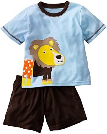 Tinaflower Racing Car Little Boys Short 2 Piece Pajama Sets 100% Cotton Sleepwear (Size:18Mons-7Years)