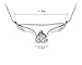 Fashion White Rhodium Plated Heart White Synthetic Stone Angel Wings Pendant with Free 18
