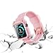 Apple Watch Band 38mm Protective Case,Youkex Replacement Straps with Rugged Shock-proof Case Cover for iWatch Series 1 Series 2 and Sport Edition (Pink/White)