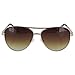 Guess Womens GF0268 Wire Rim Aviator Fashion Sunglasses, Black/Gold/Brown