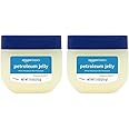 Amazon Basics Petroleum Jelly White Petrolatum Skin Protectant, Unscented, 7.5 Ounce, Pack of 2