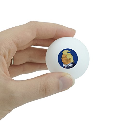Huge! Donald Trump Caricature with Wind Blowing Hair Funny Novelty Table Tennis Ping Pong Ball 3 Pack