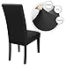 Fuloon 6 Pack Super Fit Stretch Removable Washable Short Dining Chair Protector Cover Seat Slipcover for Hotel, Dining Room, Ceremony, Banquet Wedding Party