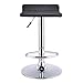 COSTWAY Swivel Bar Stools Adjustable PU Leather Backless Dining Counter Chair (Black)
