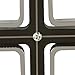 Dahlia 360 Degrees Spinning Cross Stainless Steel Black Pendant Necklace 20